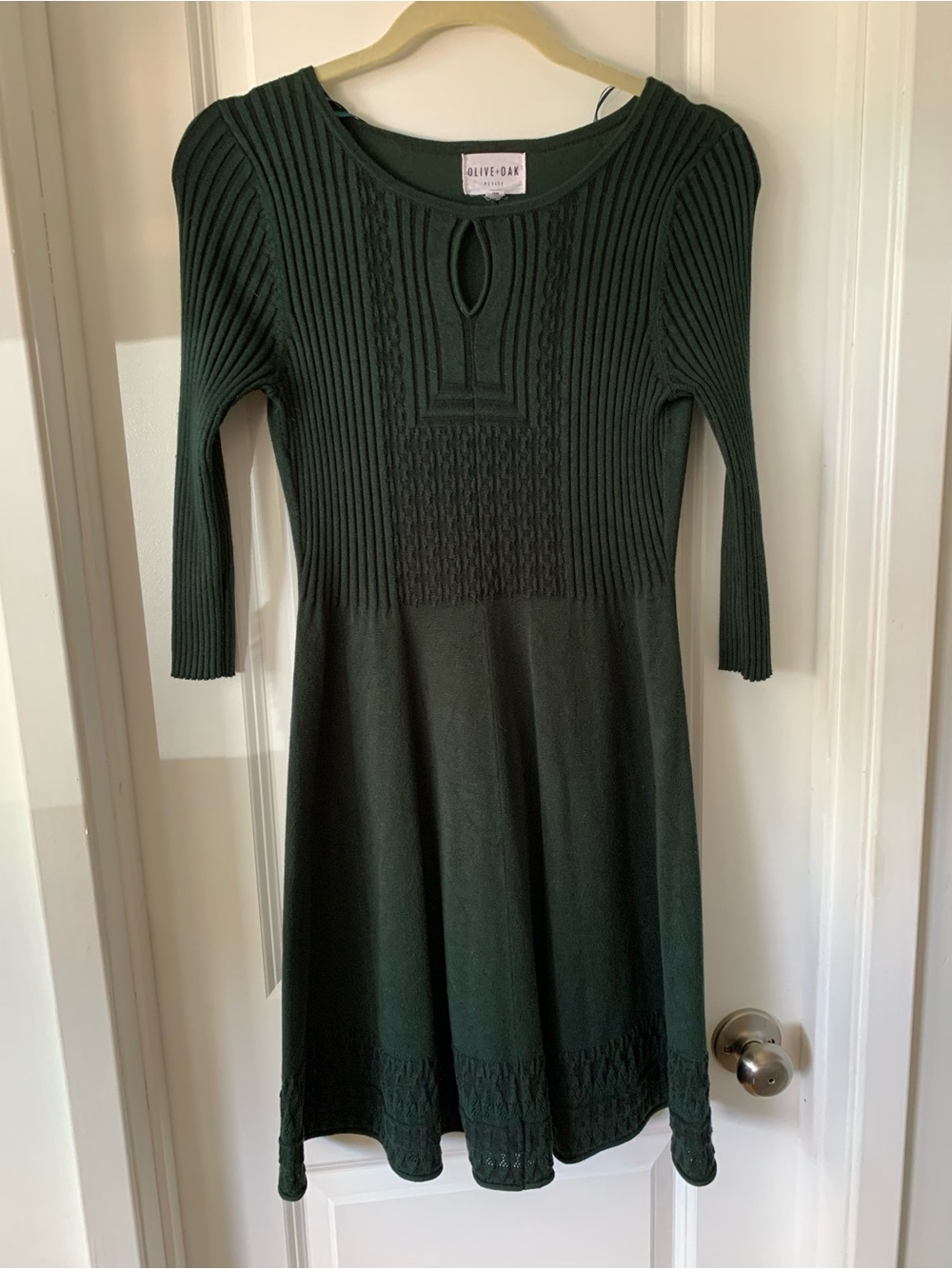 Olive & Oak Dark Green Knit Dress